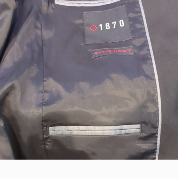 1670 Black Formal Suit Jacket Size 40S - Picture 8 of 12